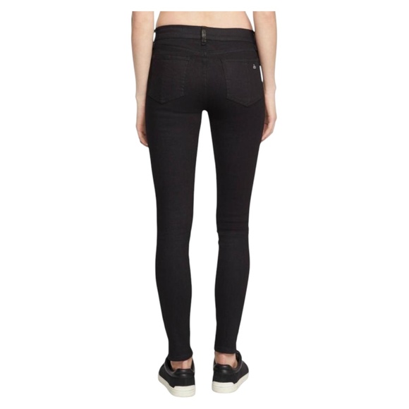 Rag & bone the legging in coated black Shimmer Stretch Jegging Women’s Size 24 - Picture 3 of 12